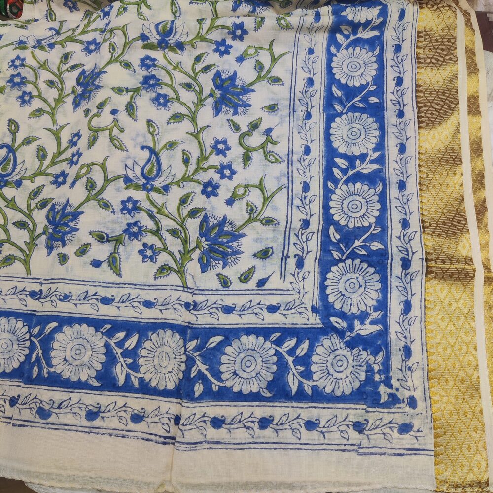 Pareo - Sarong in 100% cotone artigianale - PONDICHERRY – immagine1