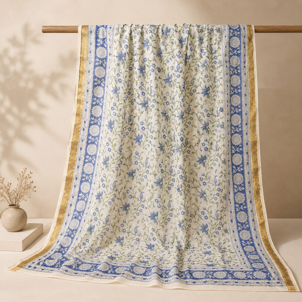 Pareo - Sarong in 100% cotone artigianale - PONDICHERRY – immagine5