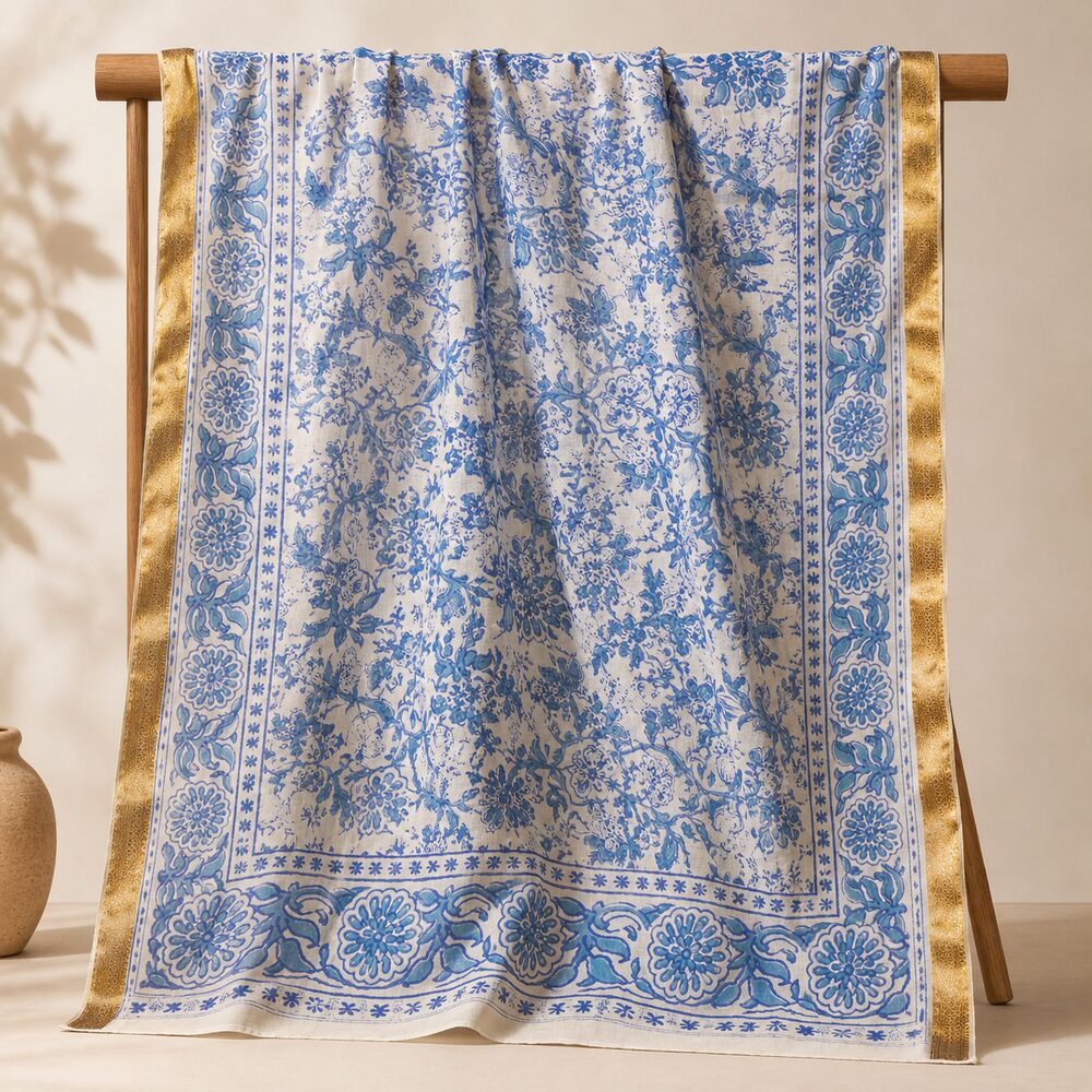 Pareo - Sarong in 100% cotone artigianale - TRIVANDRUM – immagine6