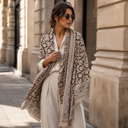 SCIARPA cotone - Pareo indiano artigianale - MIRANDA – immagine5