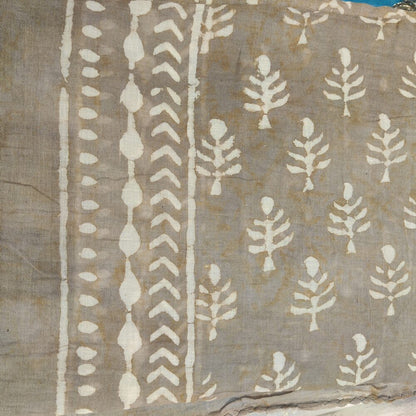 Pareo - Sarong BATIK in 100% cotone artigianale - LAURET – bianco grigio