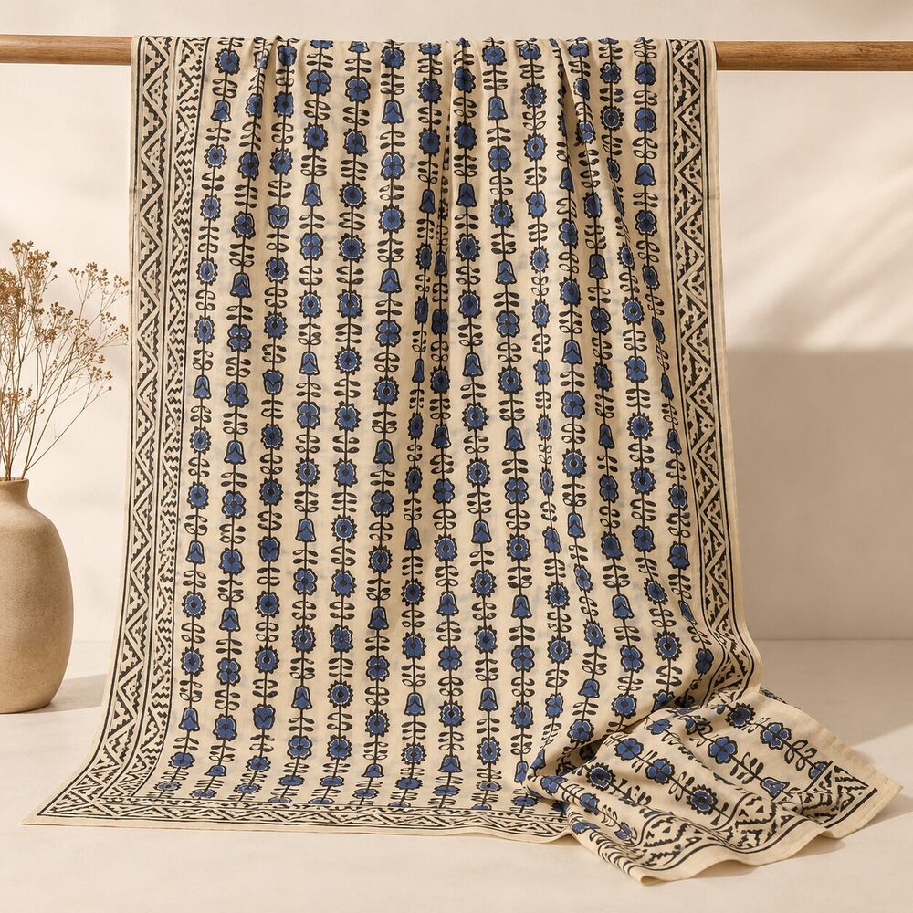 SCIARPA cotone - Pareo indiano artigianale - BELMONT – totale