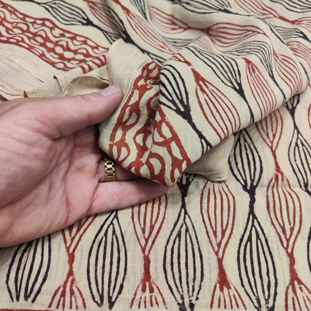 SCIARPA cotone - Pareo indiano artigianale - NINFEA – immagine3