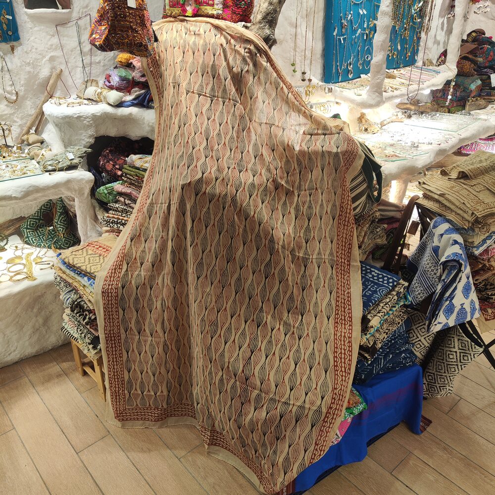 SCIARPA cotone - Pareo indiano artigianale - NINFEA – immagine6