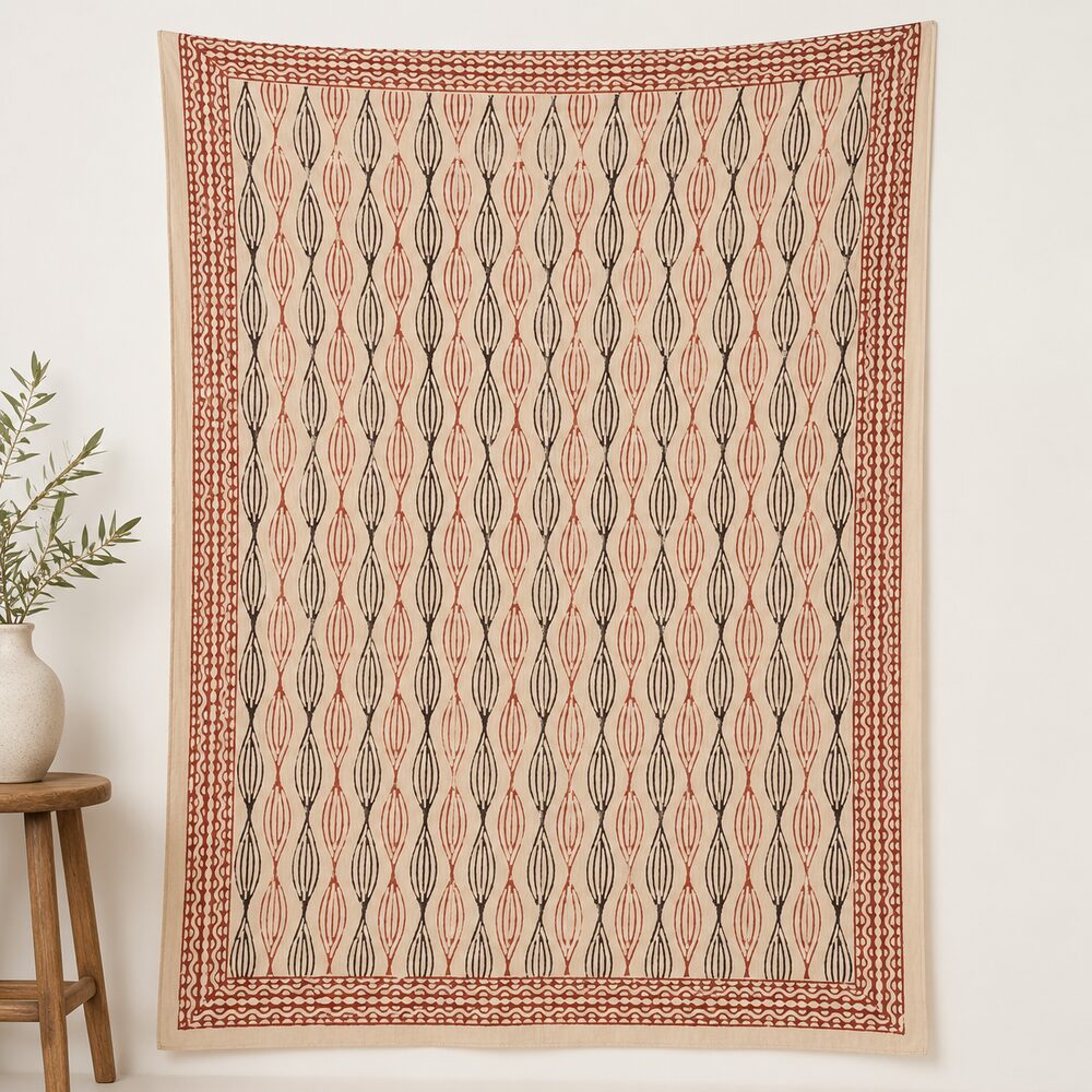 SCIARPA cotone - Pareo indiano artigianale - NINFEA – immagine5