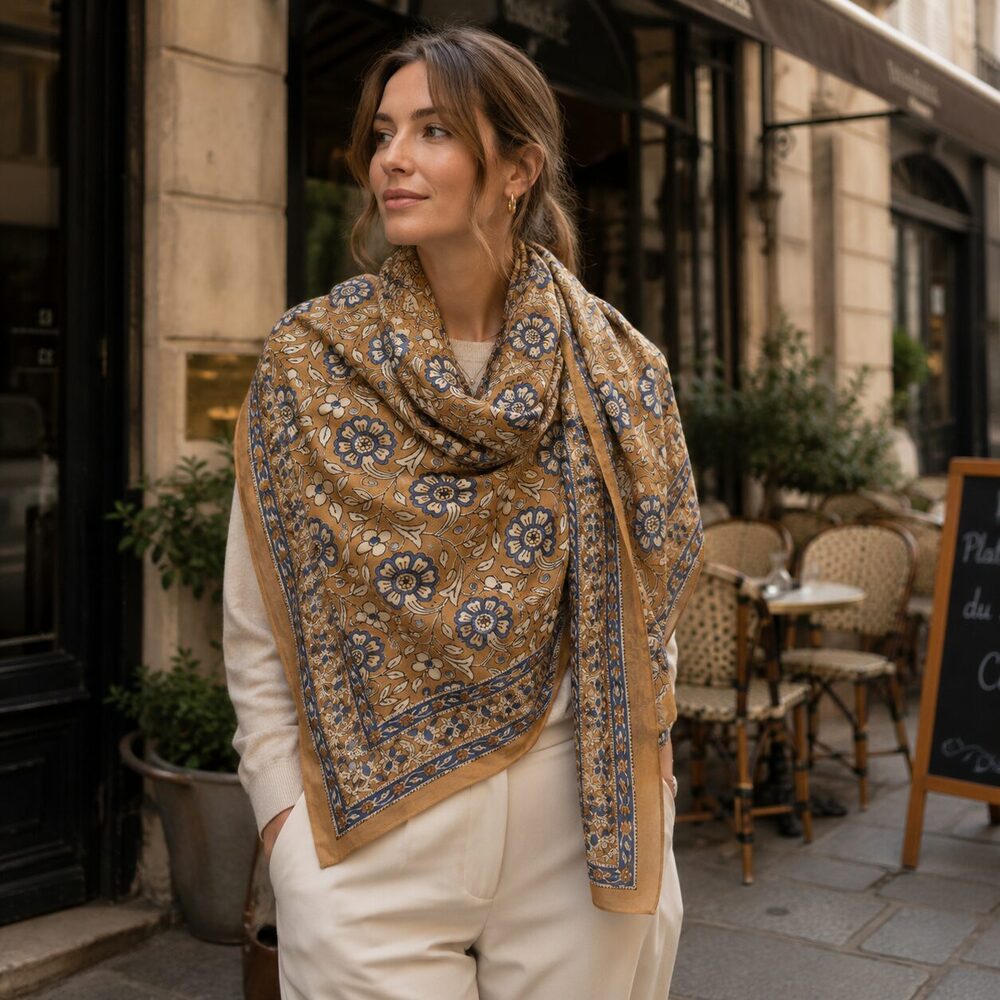 SCIARPA cotone - Pareo indiano artigianale - MIRAFLORES – immagine2
