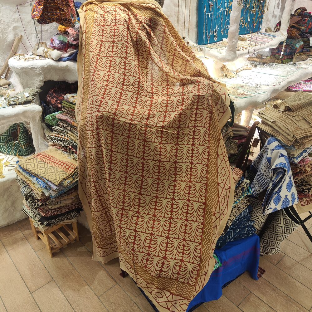 SCIARPA cotone - Pareo indiano artigianale - POMPEI – immagine6