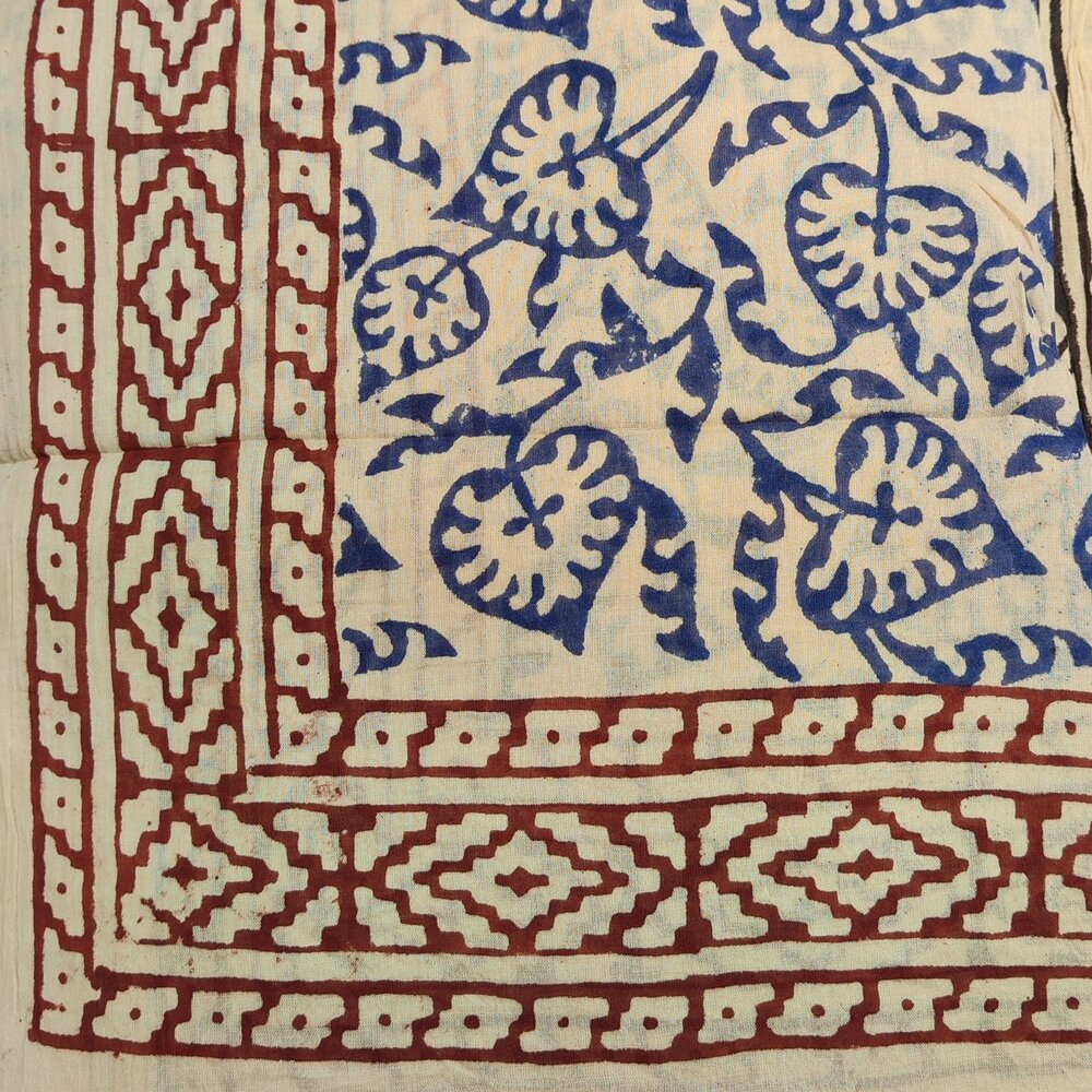 SCIARPA PAREO - Sarong  in 100% cotone artigianale - PIQUE - blue rosso