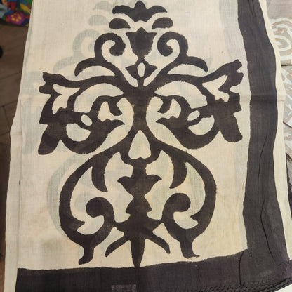SCIARPA cotone - Pareo indiano artigianale - KABIR – dettaglio disegno