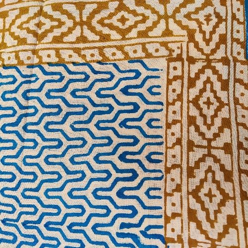 Pareo - Sarong in 100% cotone artigianale - NANDINI – blu