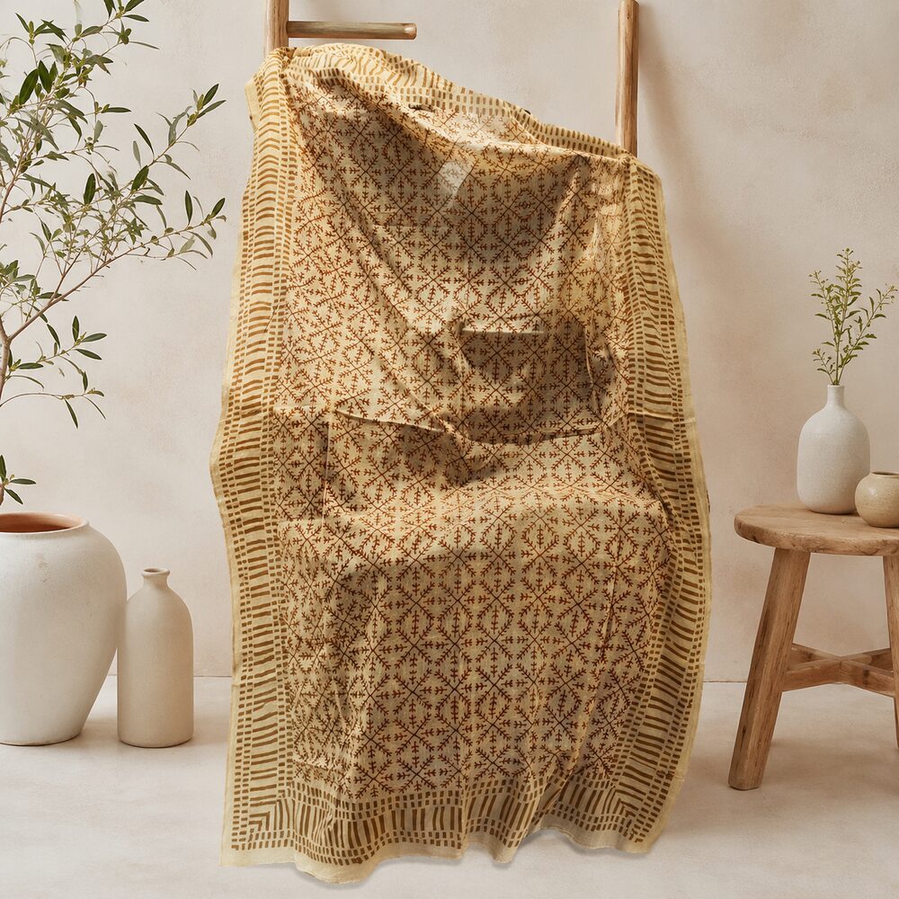 SCIARPA cotone - Pareo indiano artigianale - ICE – immagine8