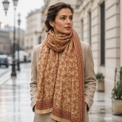 SCIARPA cotone - Pareo indiano artigianale - MONET