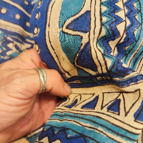 Pareo - Sarong etnico in 100% cotone artigianale - MARE