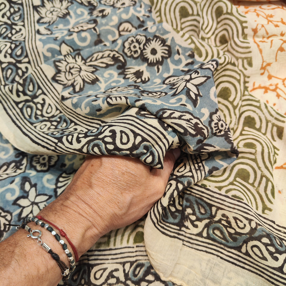 SCIARPA cotone - Pareo artigianale - copri tutto - FLOR