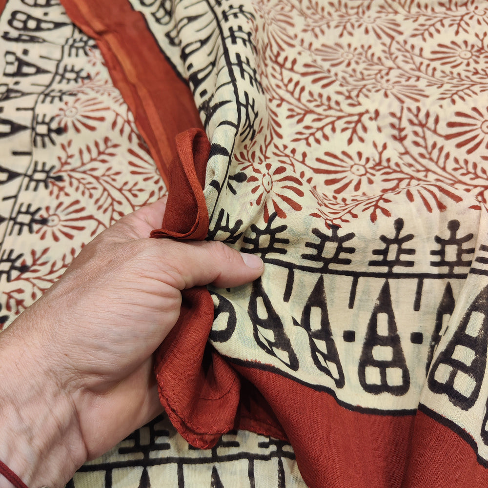 SCIARPA cotone - Pareo indiano artigianale - MERADIL