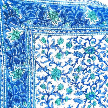 Pareo cotone bianco blu LOITA