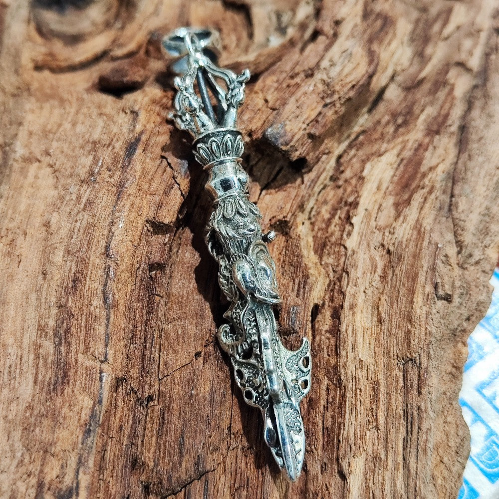 PHURBA in argento 925 - DEVANAGIRI