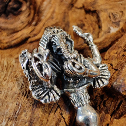 Ciondolo Ganesh con Dorje in argento 925 - PHURBA