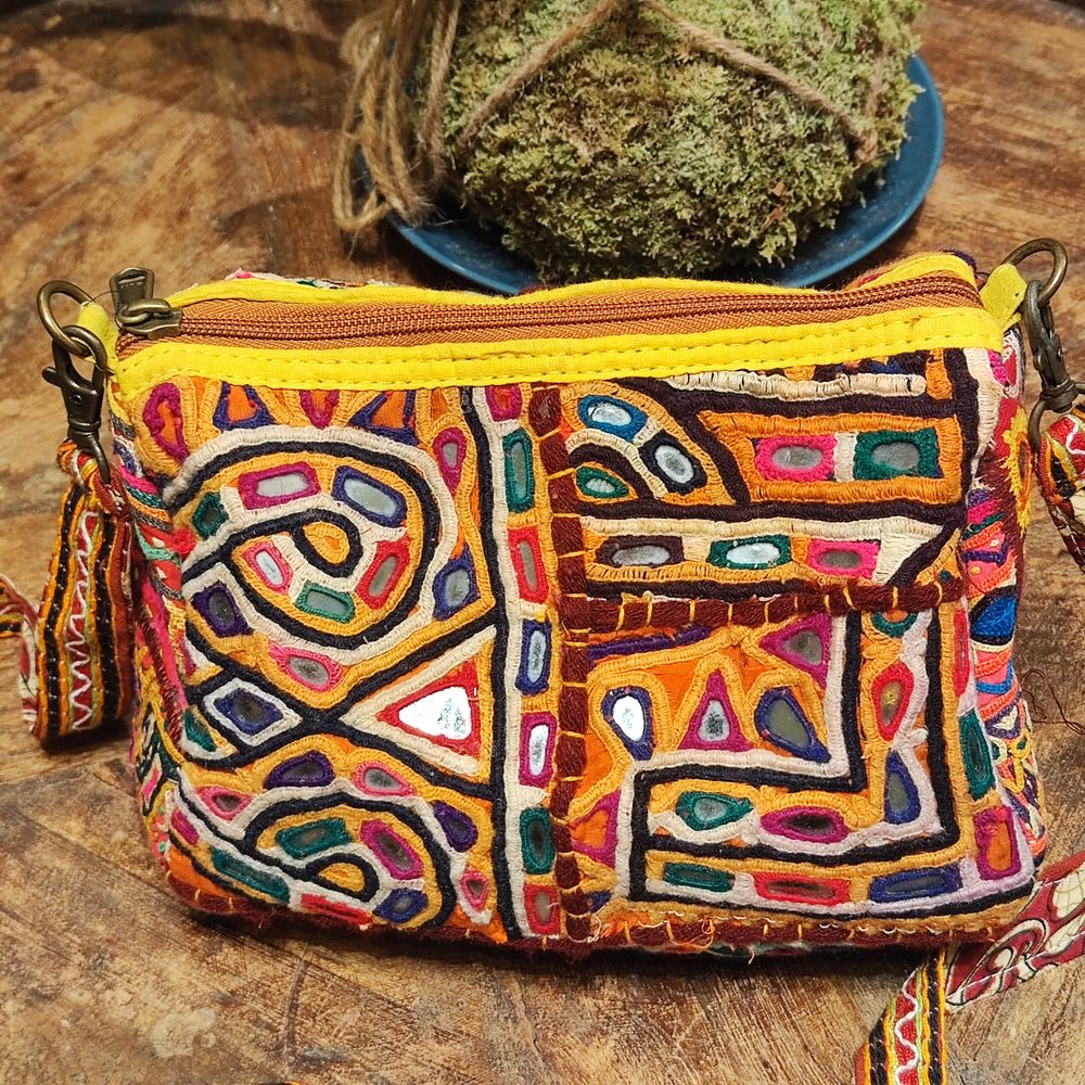 KHA Indian Handbag – Rabari Handcrafted Clutch with Embroidery and