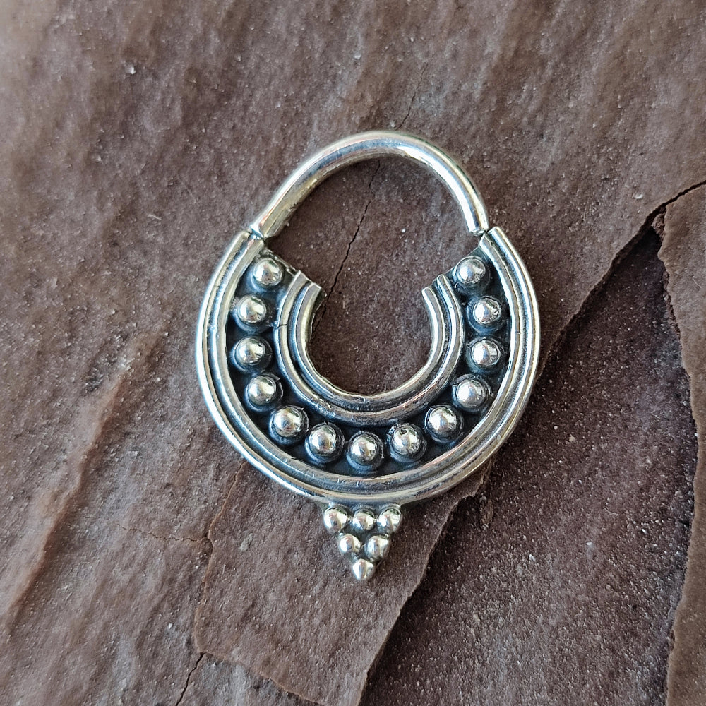 ORECCHINI septum in argento 925 brunito - ALAMPUR