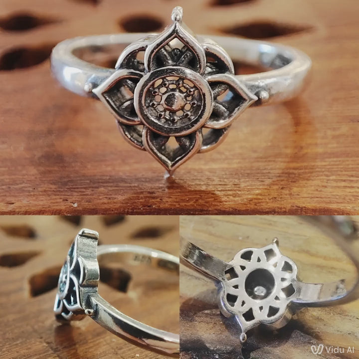 Anello Mandala in Argento 925 | Stile Boho Chic