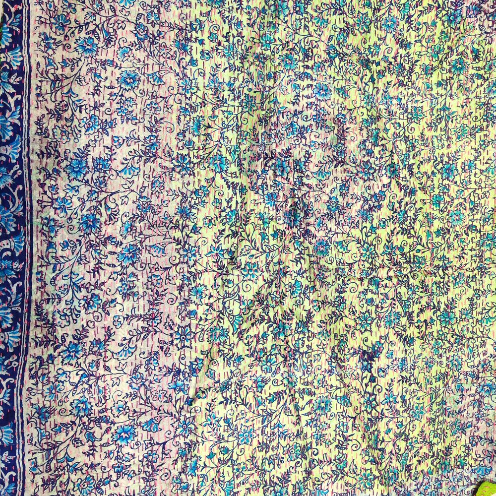 Sciarpa KANTHA con tessuti vintage misto seta ricamo - MAREA – retro