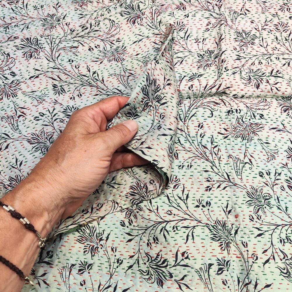 Sciarpa KANTHA con tessuti vintage misto seta ricamo - NAOMI