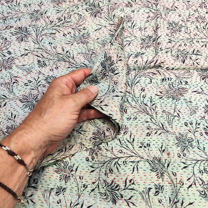 Sciarpa KANTHA con tessuti vintage misto seta ricamo - NAOMI