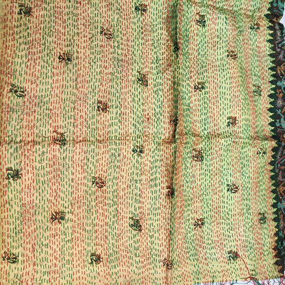 Sciarpa KANTHA con tessuti vintage misto seta ricamo - NAOMI