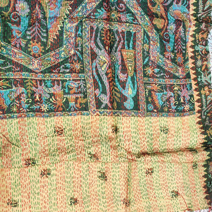 Sciarpa KANTHA con tessuti vintage misto seta ricamo - NAOMI