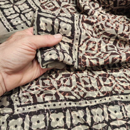 SCIARPA cotone - Pareo indiano artigianale - NORI