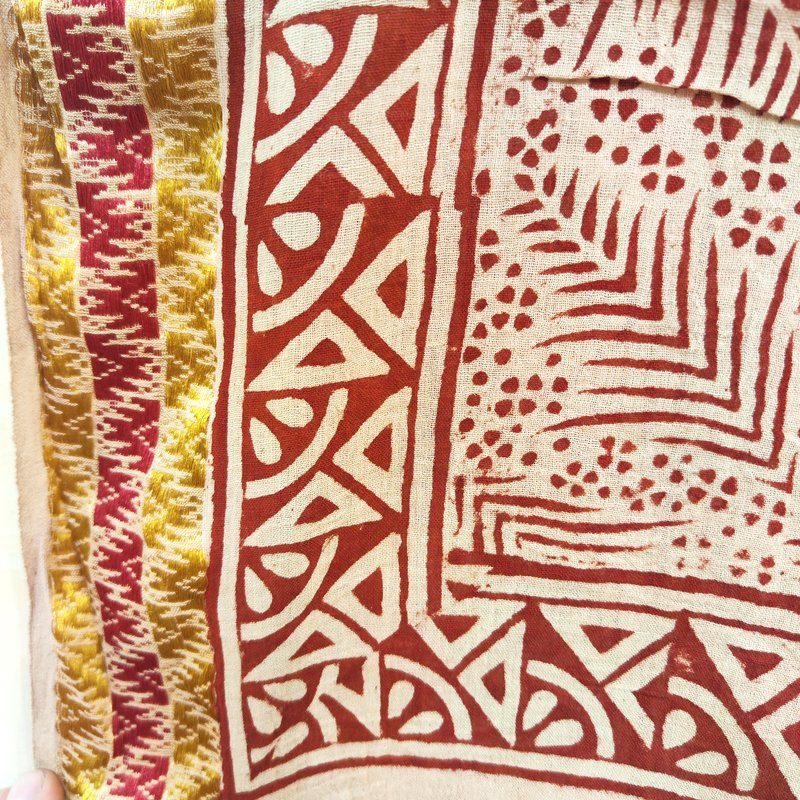 SCIARPA cotone - Pareo artigianale - copri tutto- ACHA – rosso