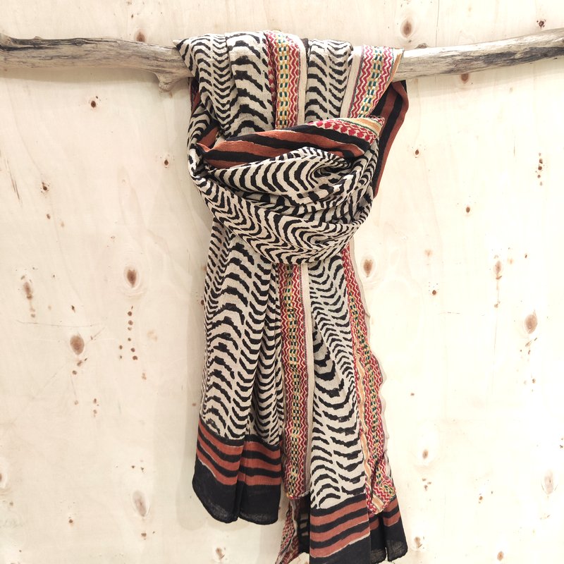 SCIARPA cotone - Pareo indiano artigianale - LAHAR