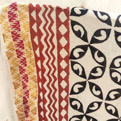 SCIARPA cotone - Pareo indiano artigianale - MATSURI – bordo decorato