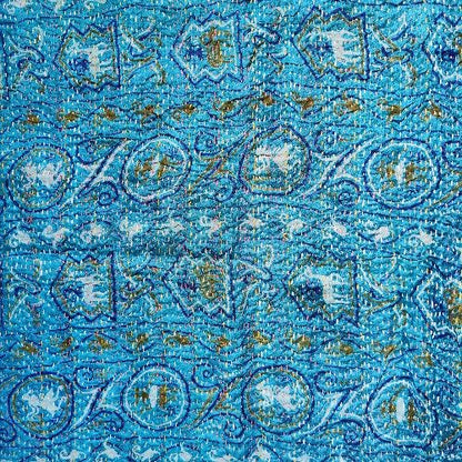 Sciarpa KANTHA con tessuti vintage misto seta ricamo a mano - NEELA
