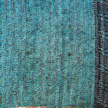 Sciarpa KANTHA con tessuti vintage misto seta ricamo a mano - NEELA