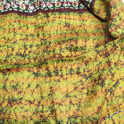 Sciarpa KANTHA con tessuti vintage misto seta ricamo - ALAN