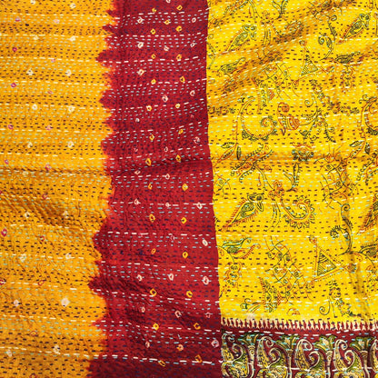 Sciarpa KANTHA con tessuti vintage misto seta ricamo - BEE