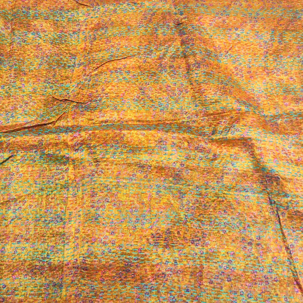 Sciarpa KANTHA con tessuti vintage misto seta ricamo - DAPPA