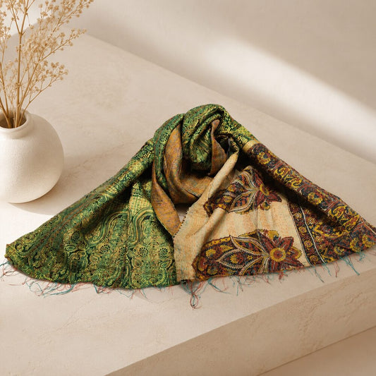 Sciarpa KANTHA con tessuti vintage misto seta ricamo - DAPPA