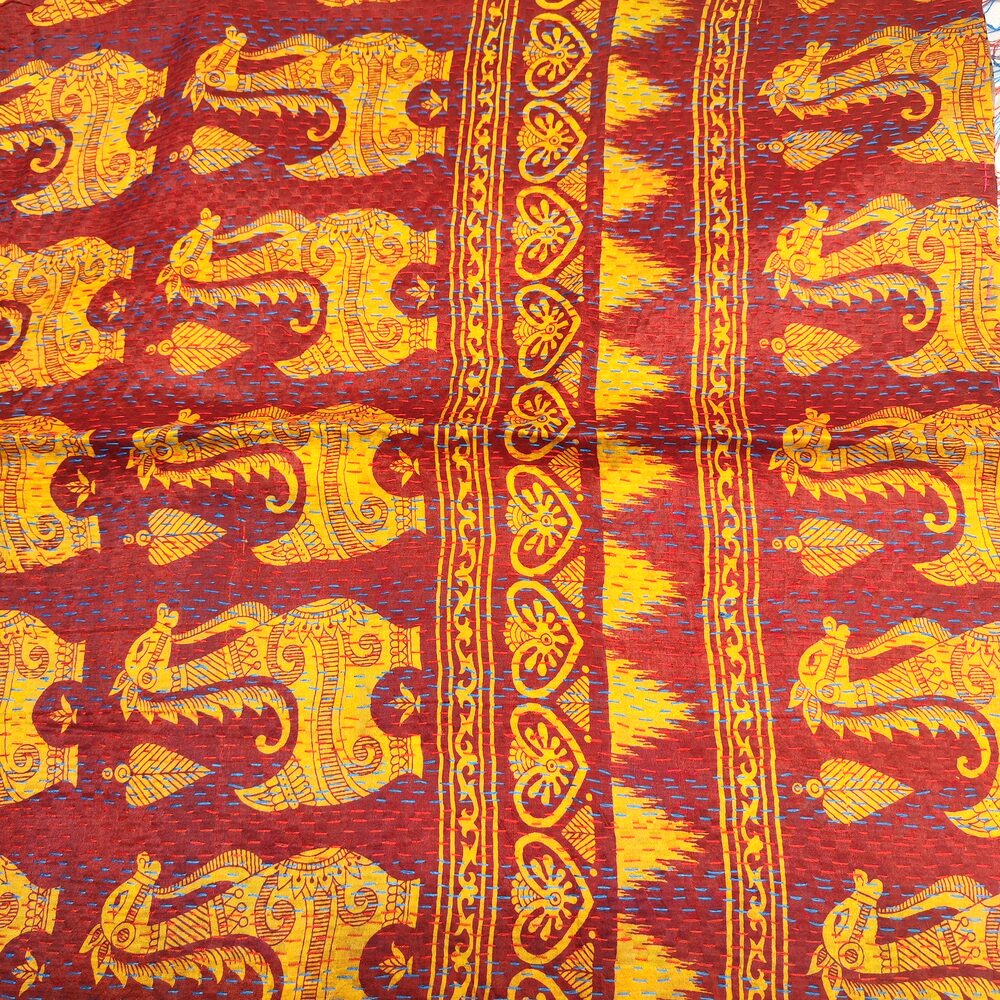 Sciarpa KANTHA con tessuti vintage misto seta ricamo - MING
