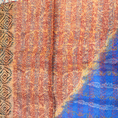 Sciarpa KANTHA con tessuti vintage misto seta ricamo - MING