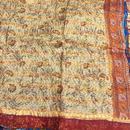 Sciarpa KANTHA con tessuti vintage misto seta ricamo - MIRO – retro