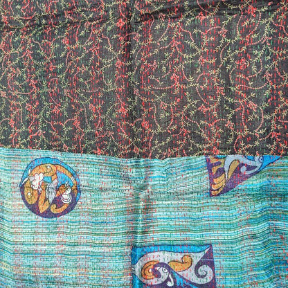 Sciarpa KANTHA con tessuti vintage misto seta ricamo - MOGHUL – detail