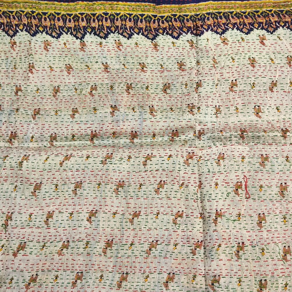 Sciarpa KANTHA con tessuti vintage misto seta ricamo - MOGHUL – retro