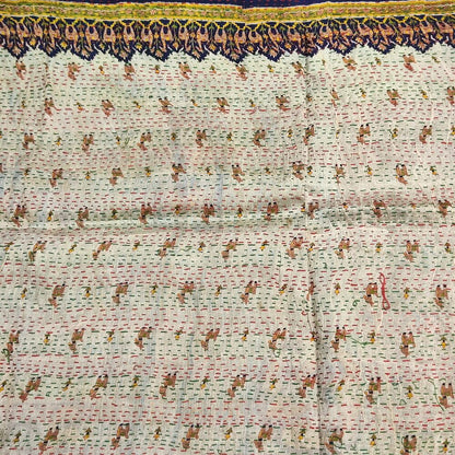 Sciarpa KANTHA con tessuti vintage misto seta ricamo - MOGHUL – retro