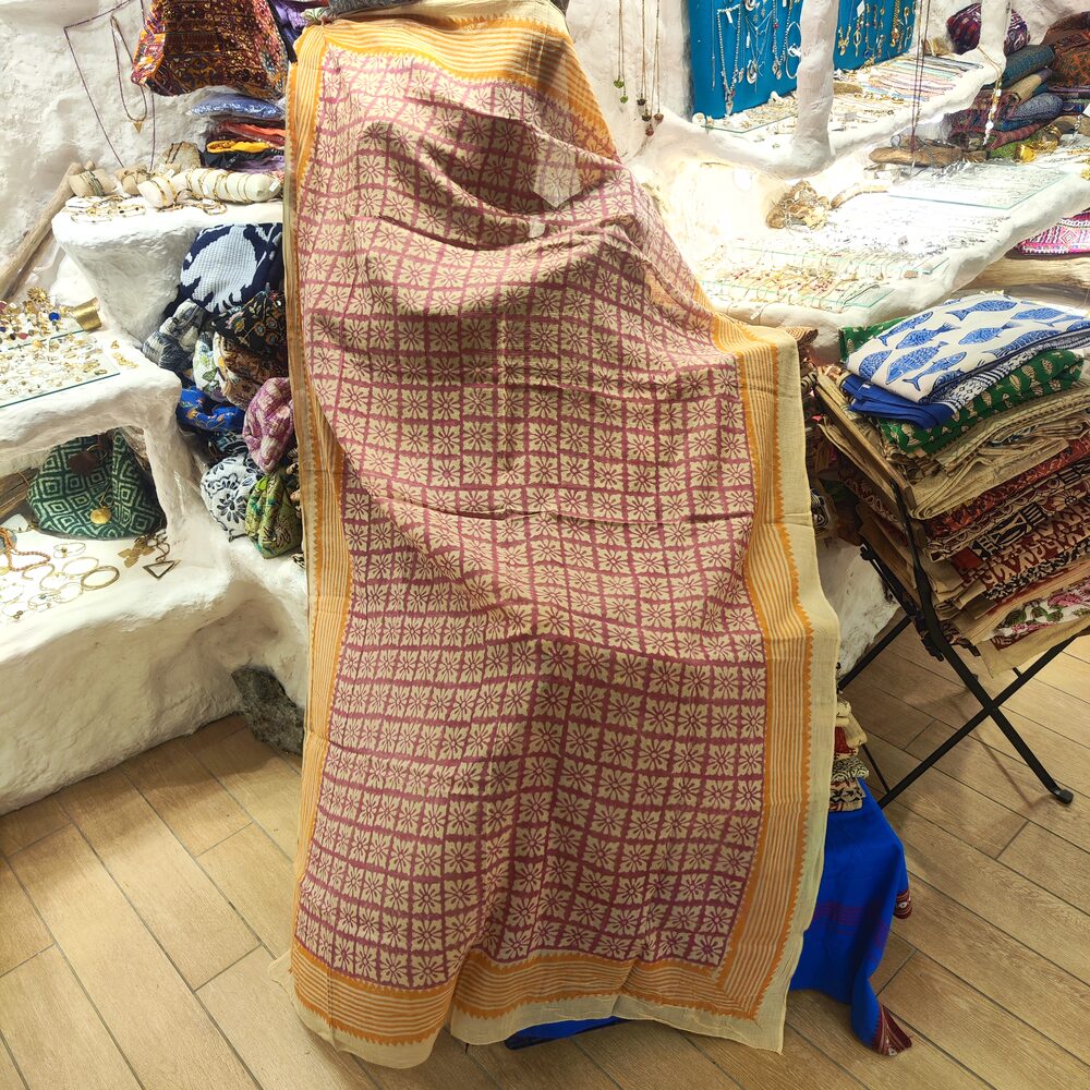 SCIARPA cotone - Pareo indiano artigianale - PINK