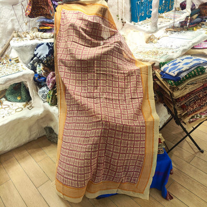 SCIARPA cotone - Pareo indiano artigianale - PINK