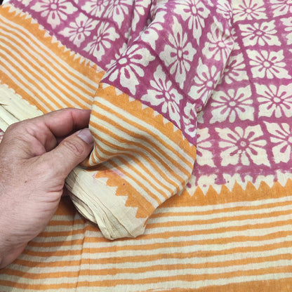 SCIARPA cotone - Pareo indiano artigianale - PINK