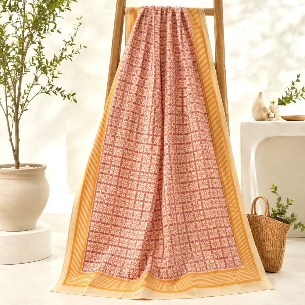 SCIARPA cotone - Pareo indiano artigianale - PINK